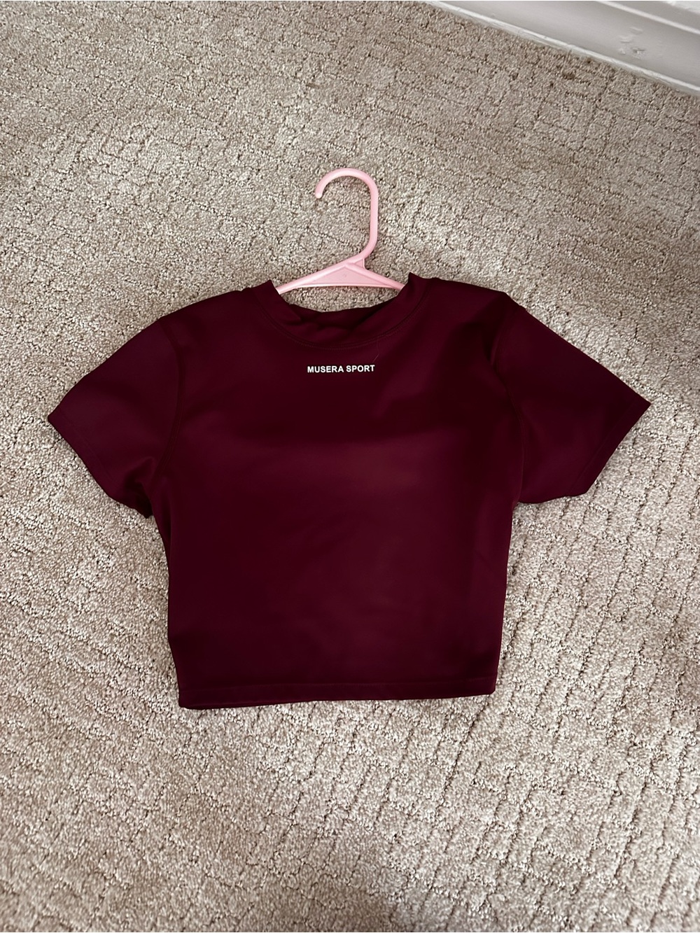 Musera Sport Burgundy Women's Crop Top